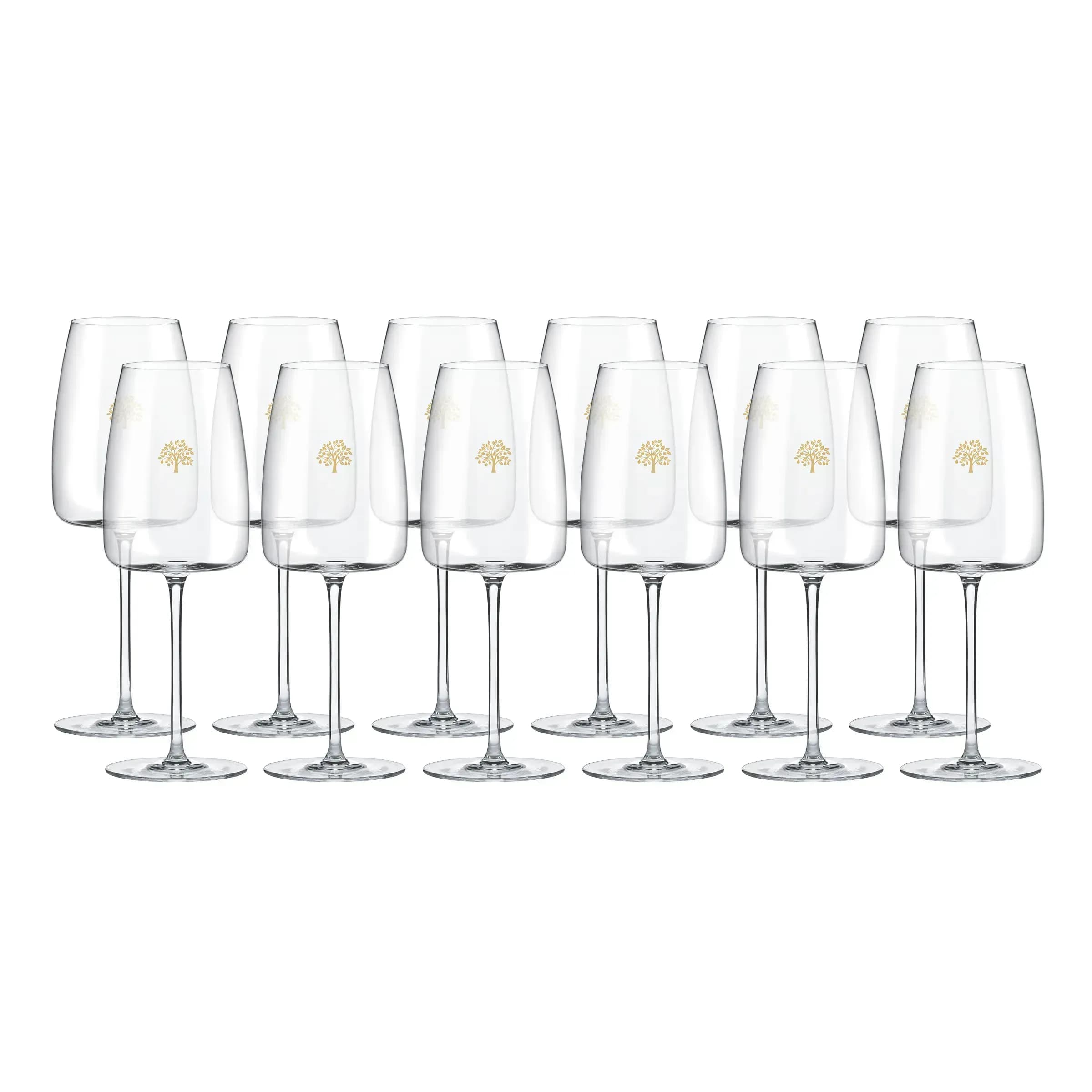 Traunsecco Sekt Schaumwein Weingläser handgemacht in Top Qualität 12er Paket