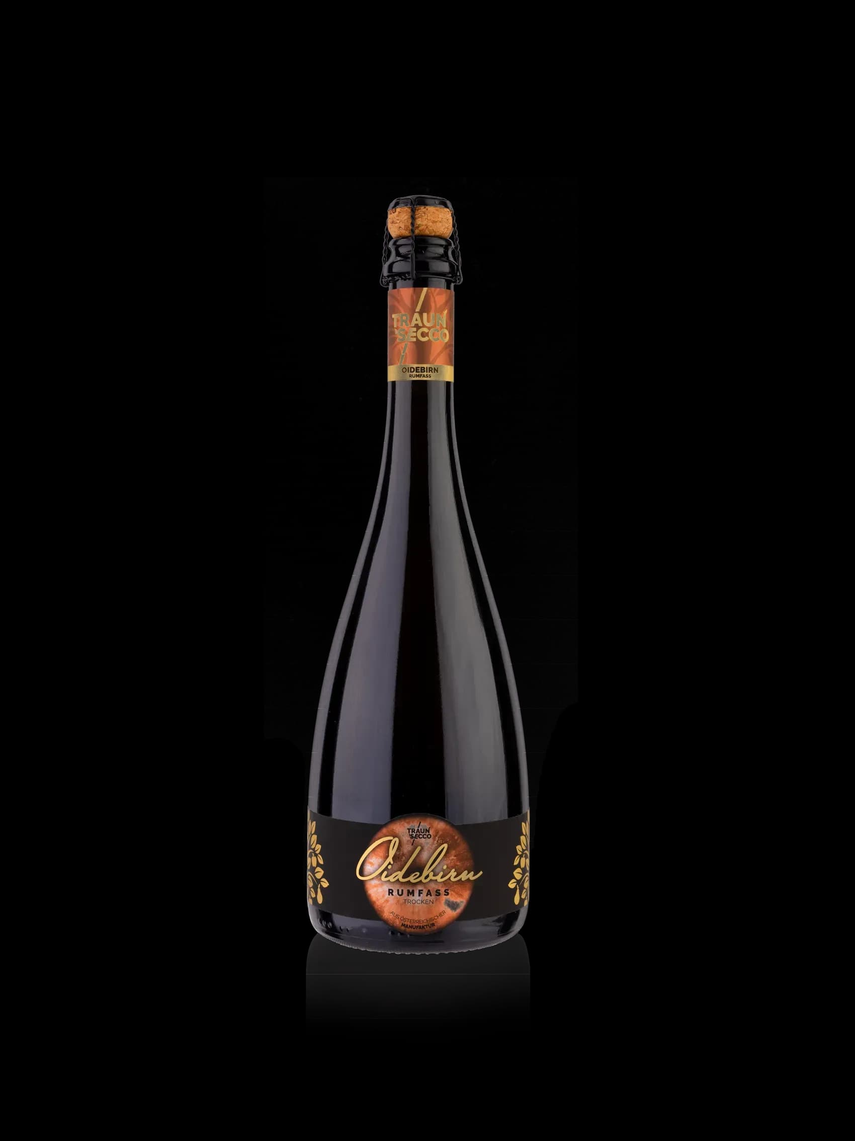 Traunsecco Schaumwein aus Österreich Oidebirn Rumfass Sekt